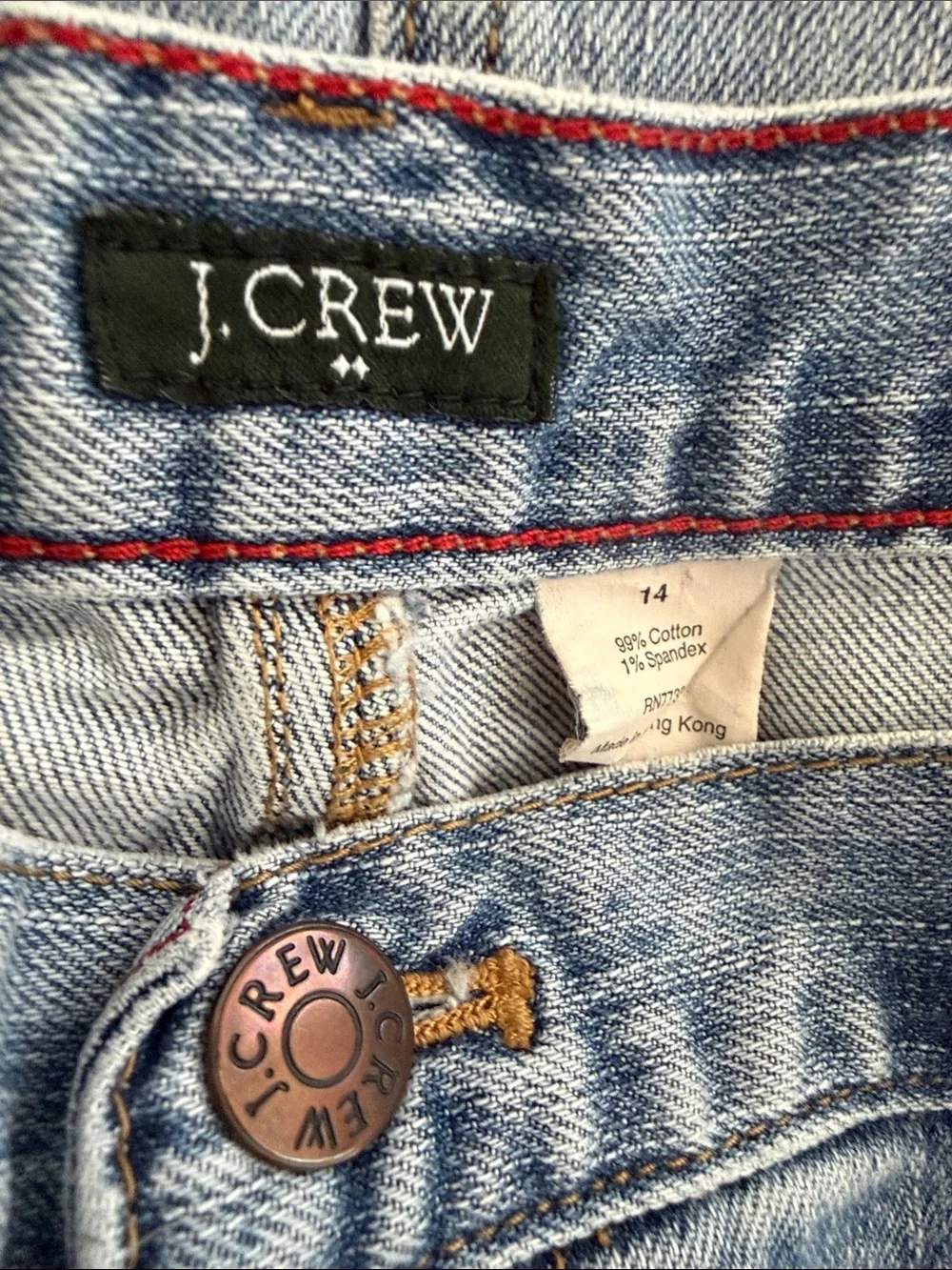 Vintage J. Crew 2006 Denim Mini Skirt - Size 14